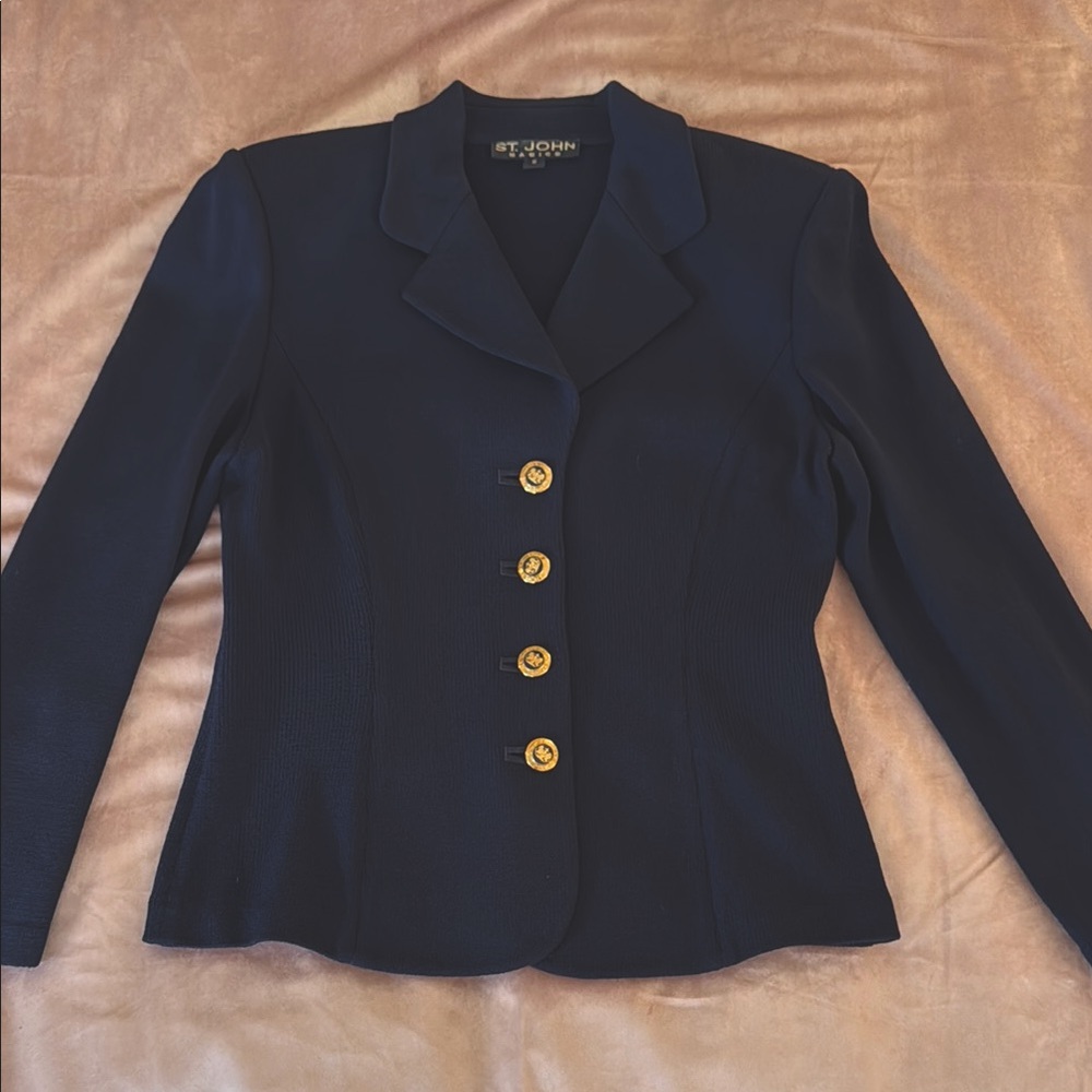 St. John Navy Women's Knit Blazer